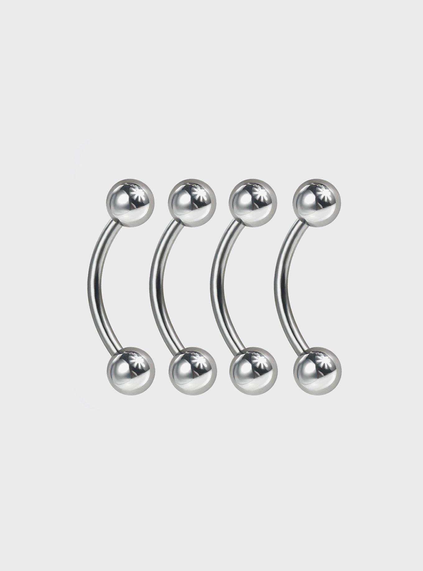 Steel Basic Silver Lip Labret 4 Pack Hot Topic