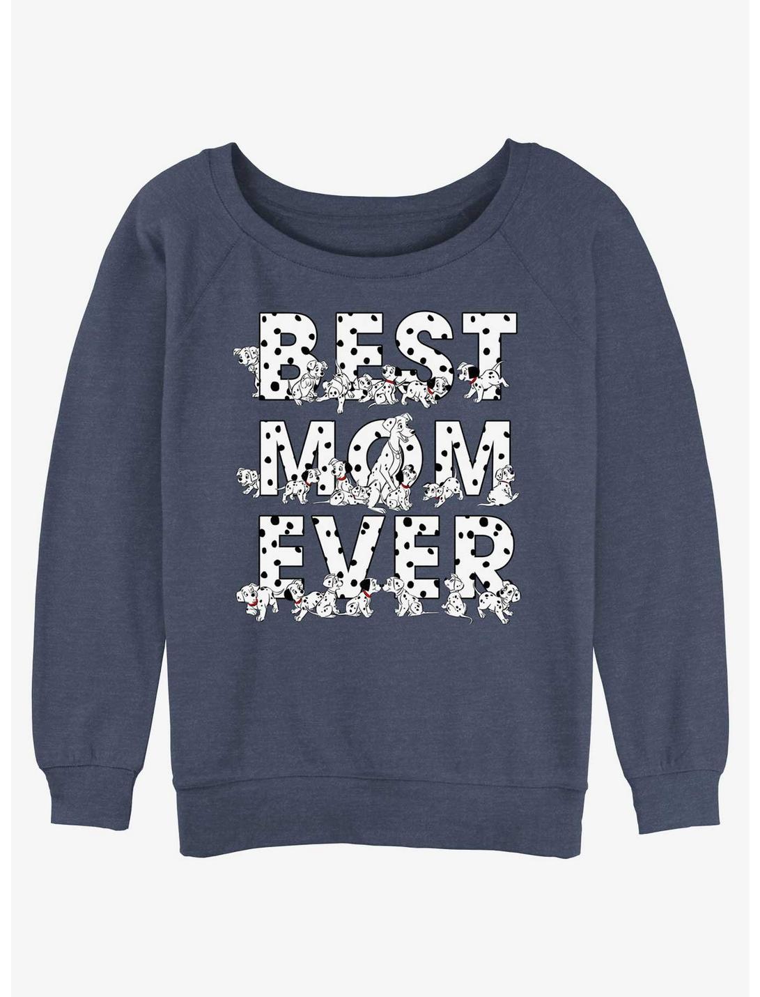 Disney 101 Dalmatians Perdita Best Mom Ever Girls Slouchy Sweatshirt, BLUEHTR, hi-res
