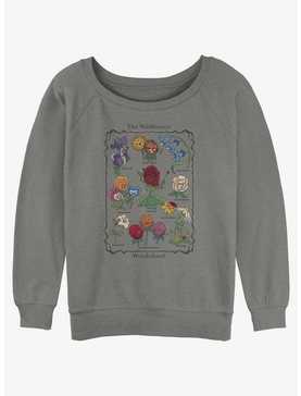 Disney Alice In Wonderland The Wildflowers Girls Slouchy Sweatshirt, , hi-res