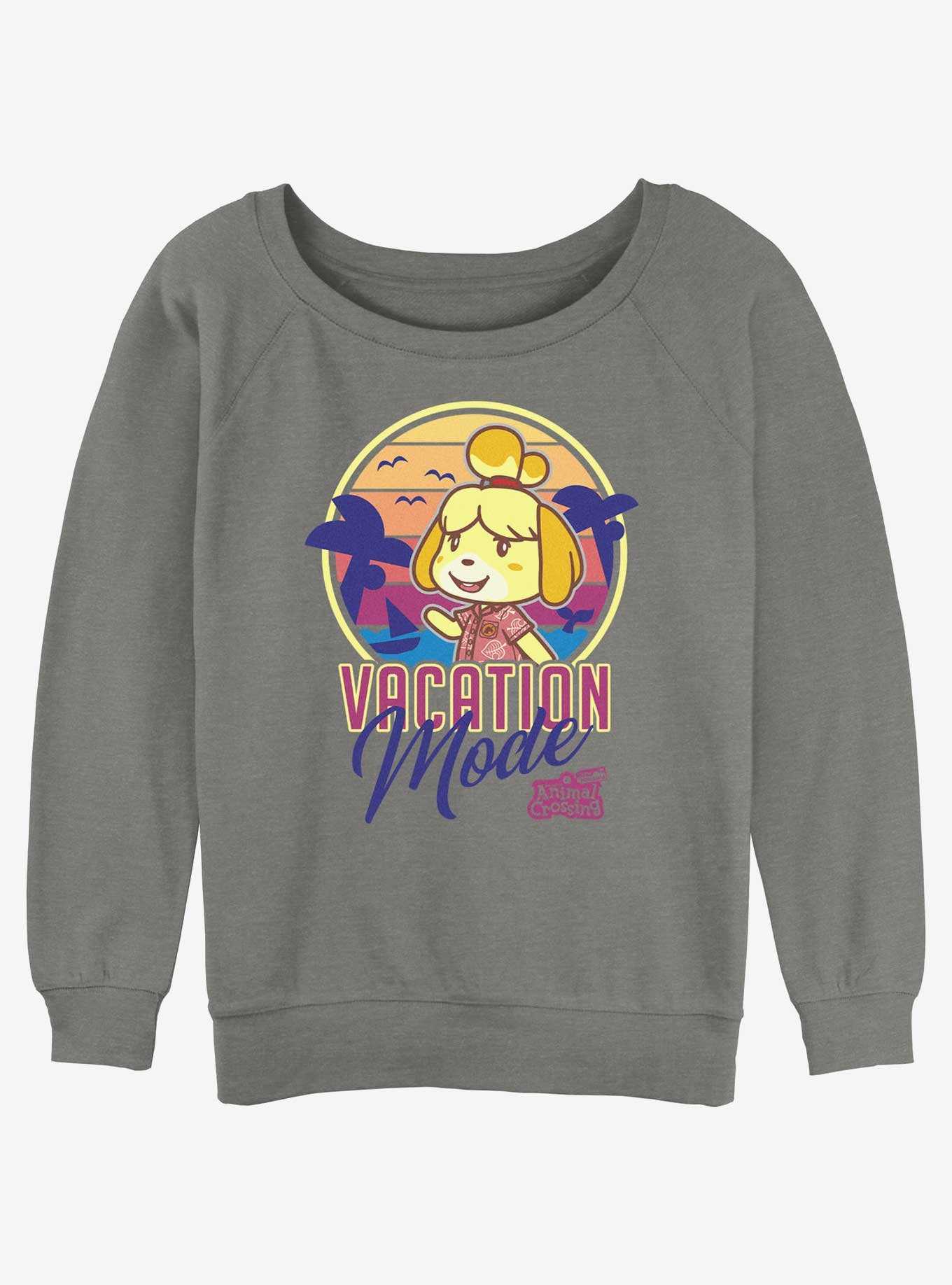 Animal Crossing Isabelle Vacation Mode Girls Slouchy Sweatshirt, , hi-res