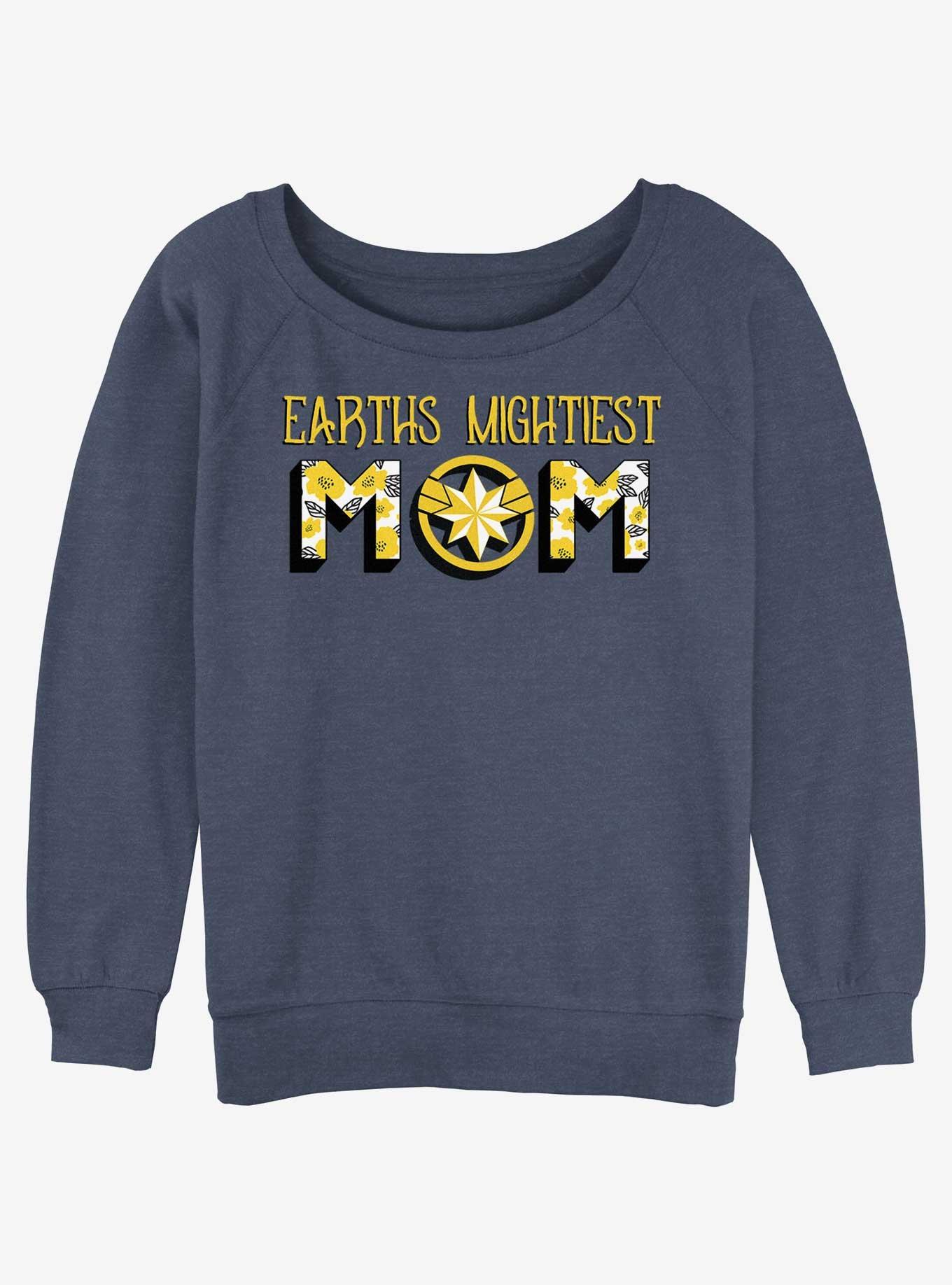 Marvel Captain Marvel Earths Mightiest Mom Girls Slouchy Sweatshirt, , hi-res