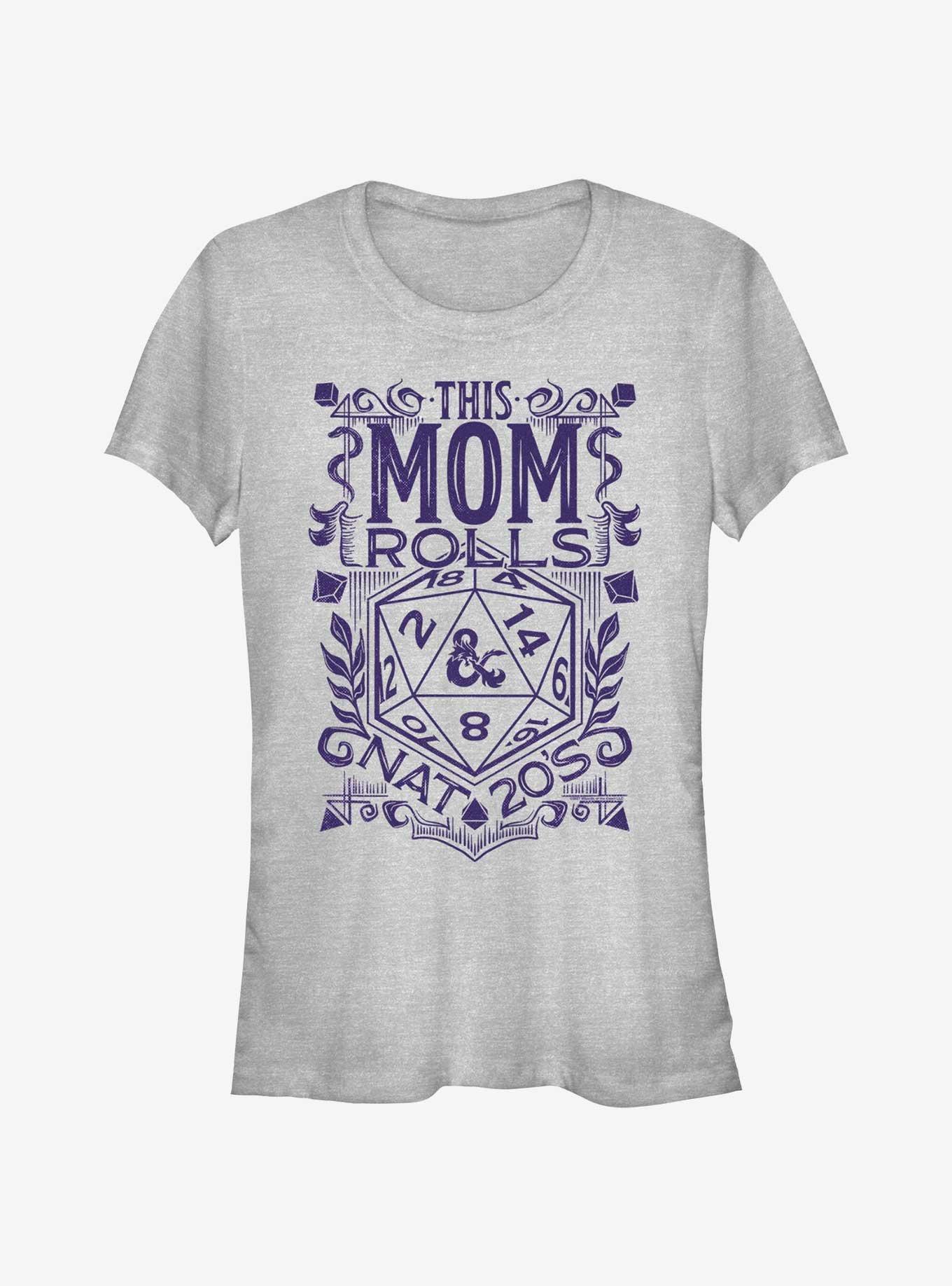 Dungeons & Dragons This Mom Rolls Nat 20's Girls T-Shirt