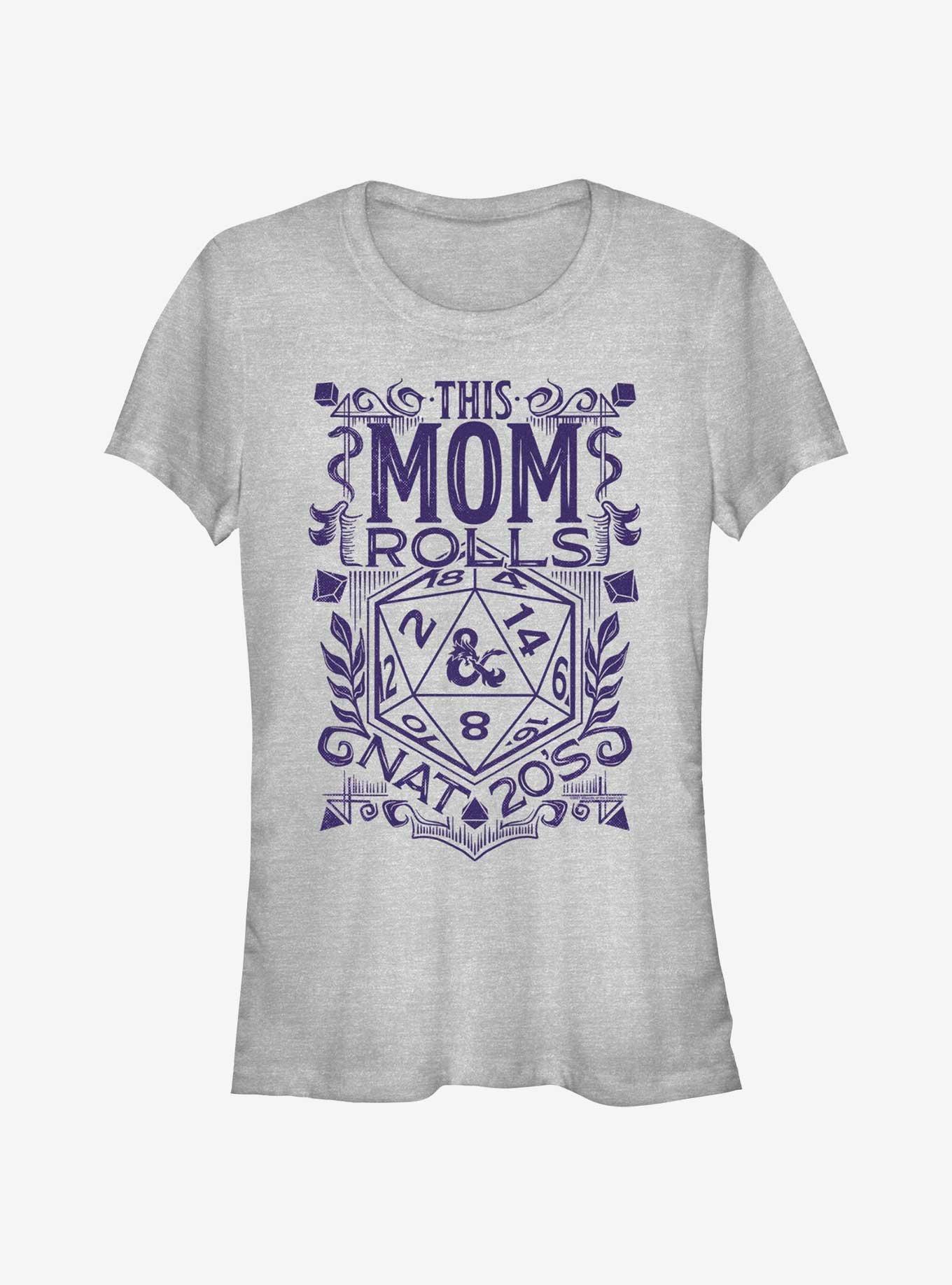 Dungeons & Dragons This Mom Rolls Nat 20's Girls T-Shirt, , hi-res