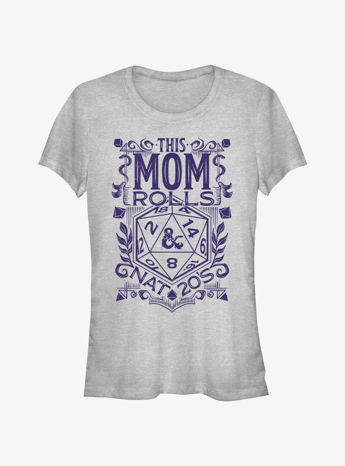 Dungeons & Dragons This Mom Rolls Nat 20's Girls T-Shirt, , hi-res