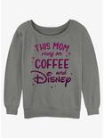 Disney Channel This Mom Runs On Coffee and Disney Girls Slouchy Sweatshirt, GRAY HTR, hi-res