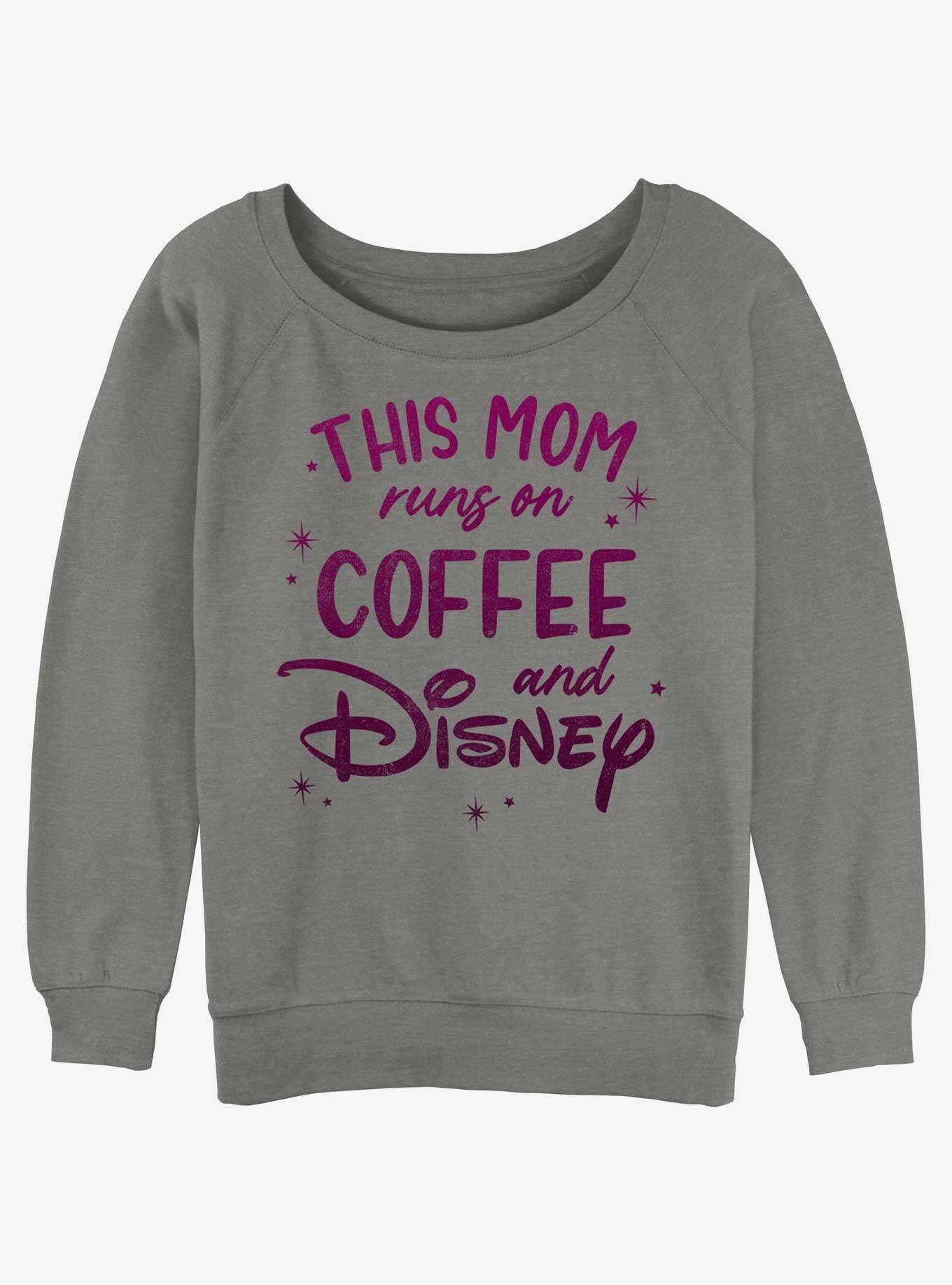 Disney Channel This Mom Runs On Coffee and Disney Girls Slouchy Sweatshirt, , hi-res