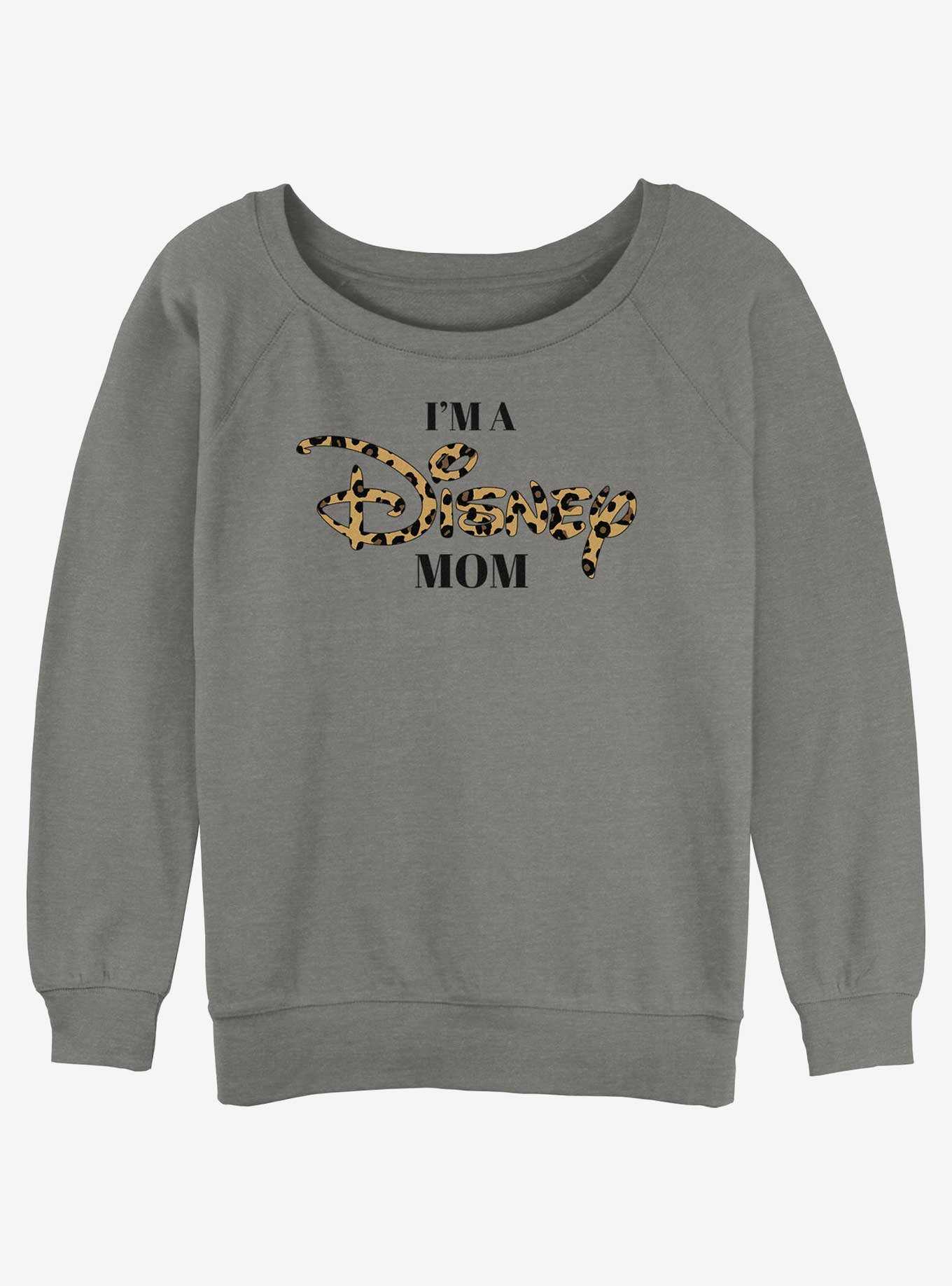 Disney Channel Leopard Print I'm A Disney Mom Girls Slouchy Sweatshirt, , hi-res