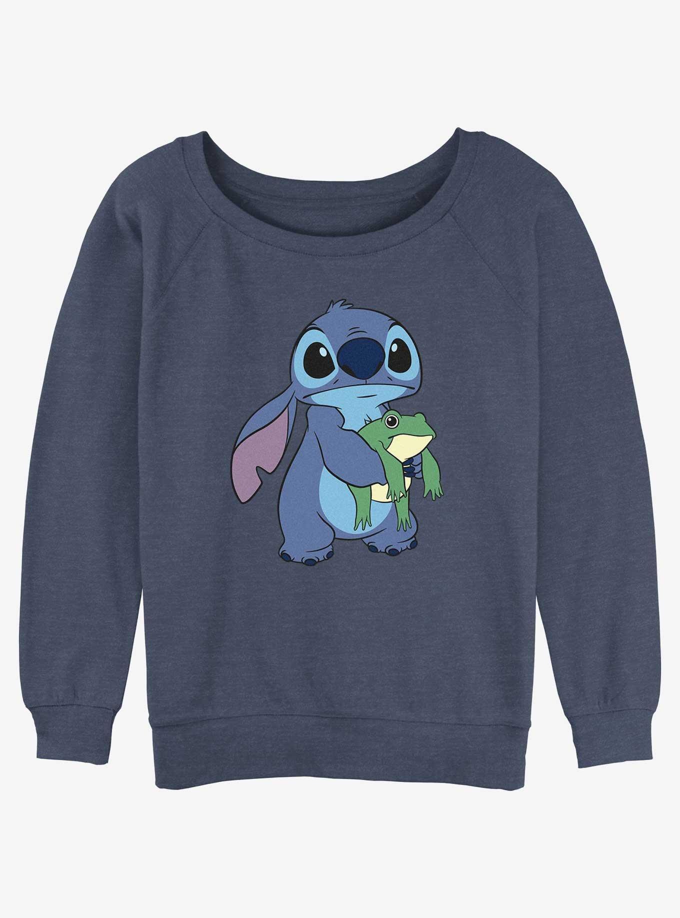 Disney Lilo & Stitch Froggie Friend Girls Slouchy Sweatshirt