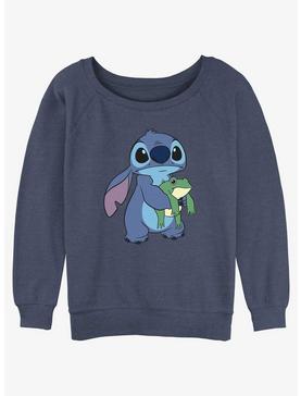 Disney Lilo & Stitch Froggie Friend Girls Slouchy Sweatshirt, , hi-res