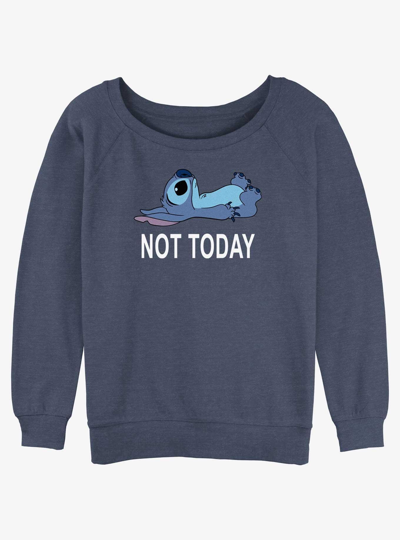 Disney Lilo & Stitch Not Today Girls Slouchy Sweatshirt