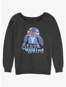 Disney Lilo & Stitch Stay Weird Girls Slouchy Sweatshirt, , hi-res