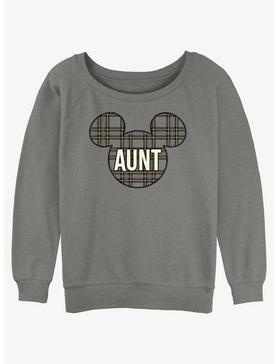 Plus Size Disney Mickey Mouse Aunt Holiday Patch Ears Girls Slouchy Sweatshirt, , hi-res