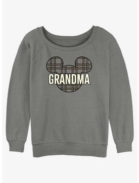 Plus Size Disney Mickey Mouse Grandma Holiday Patch Ears Girls Slouchy Sweatshirt, , hi-res