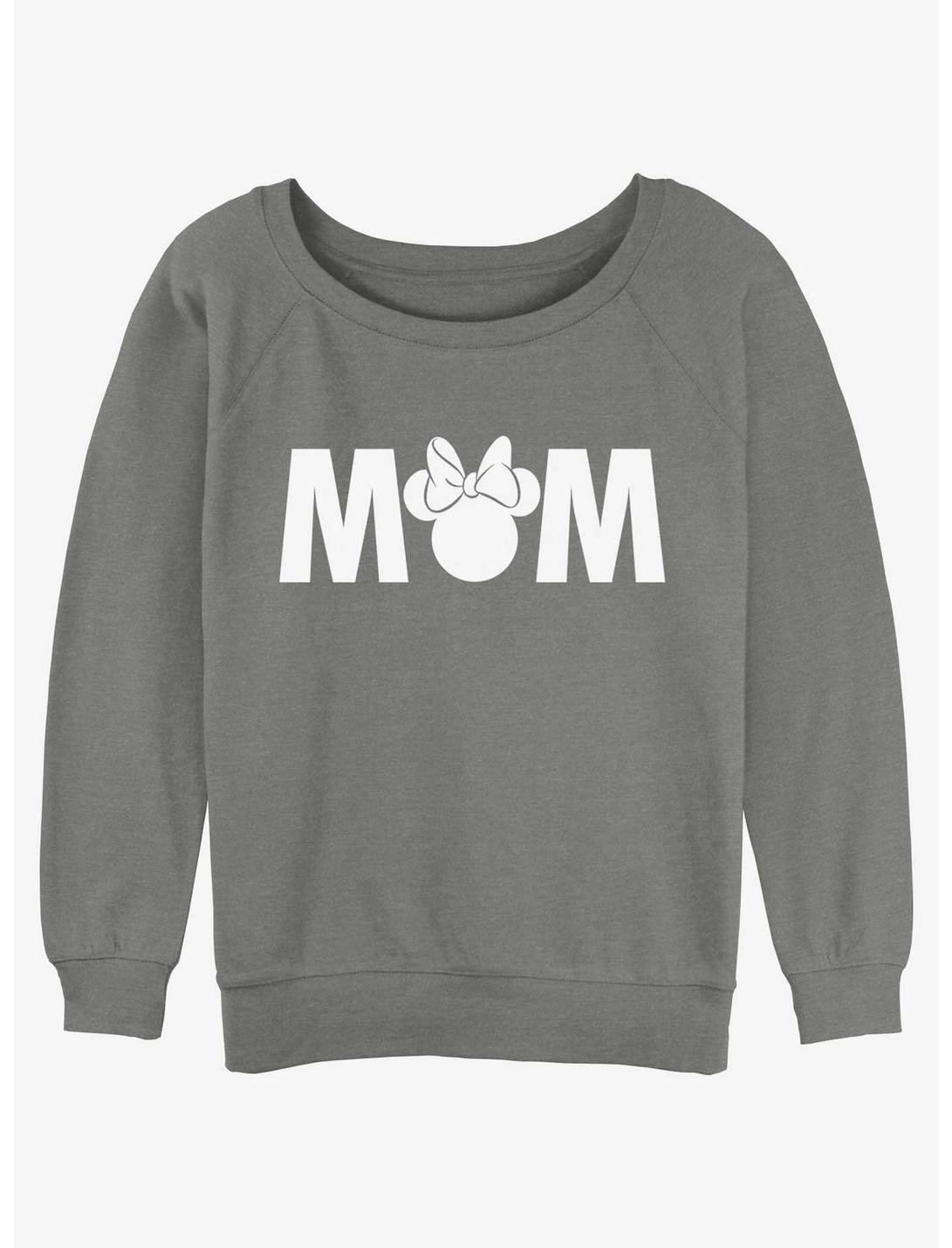 Disney Mickey Mouse Minnie Mouse Mom Girls Slouchy Sweatshirt, GRAY HTR, hi-res