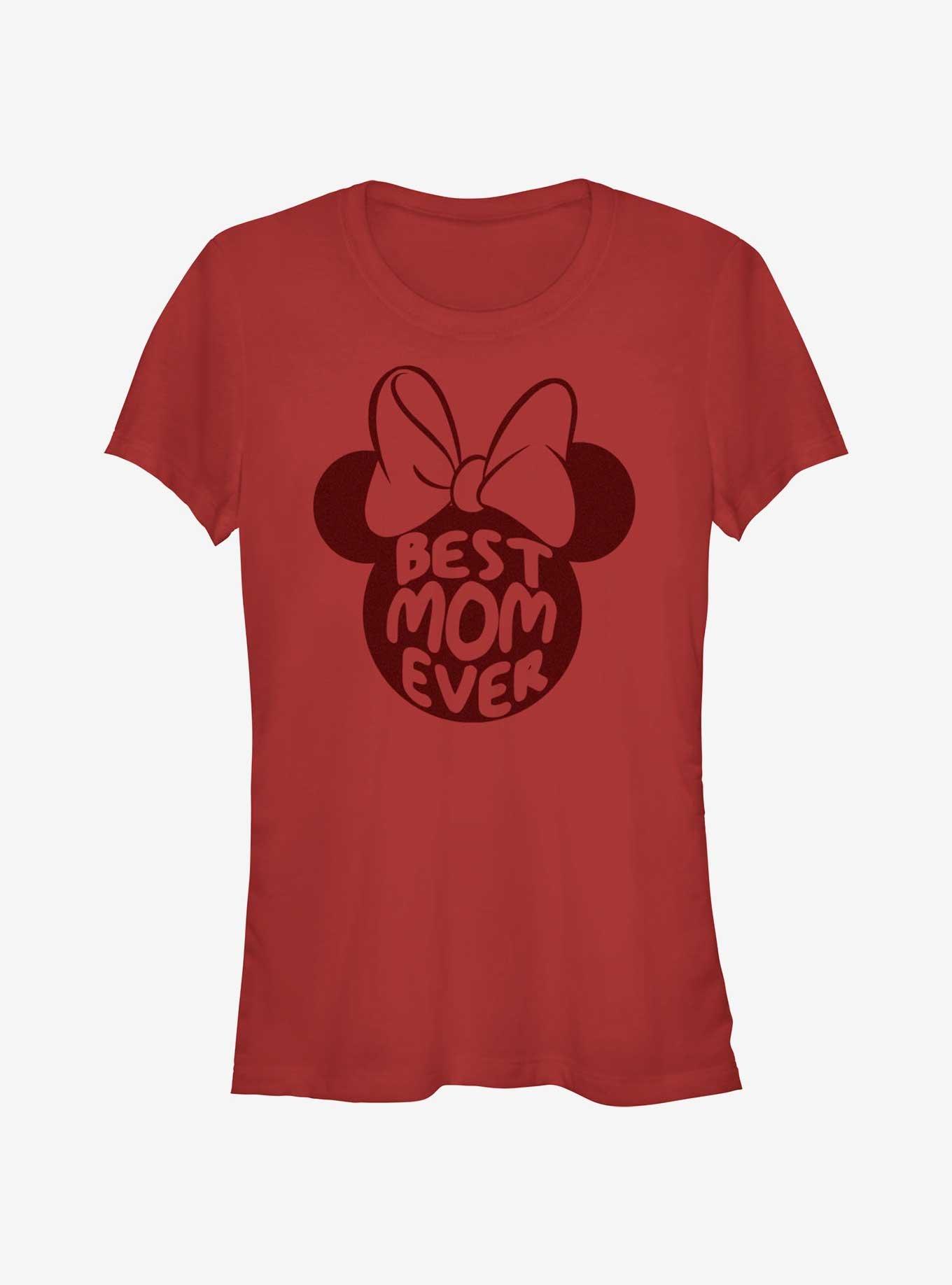 Disney Minnie Mouse Best Mom Ever Girls T-Shirt, RED, hi-res