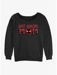 Marvel Spider-Man Most Amazing Mom Girls Slouchy Sweatshirt, BLACK, hi-res