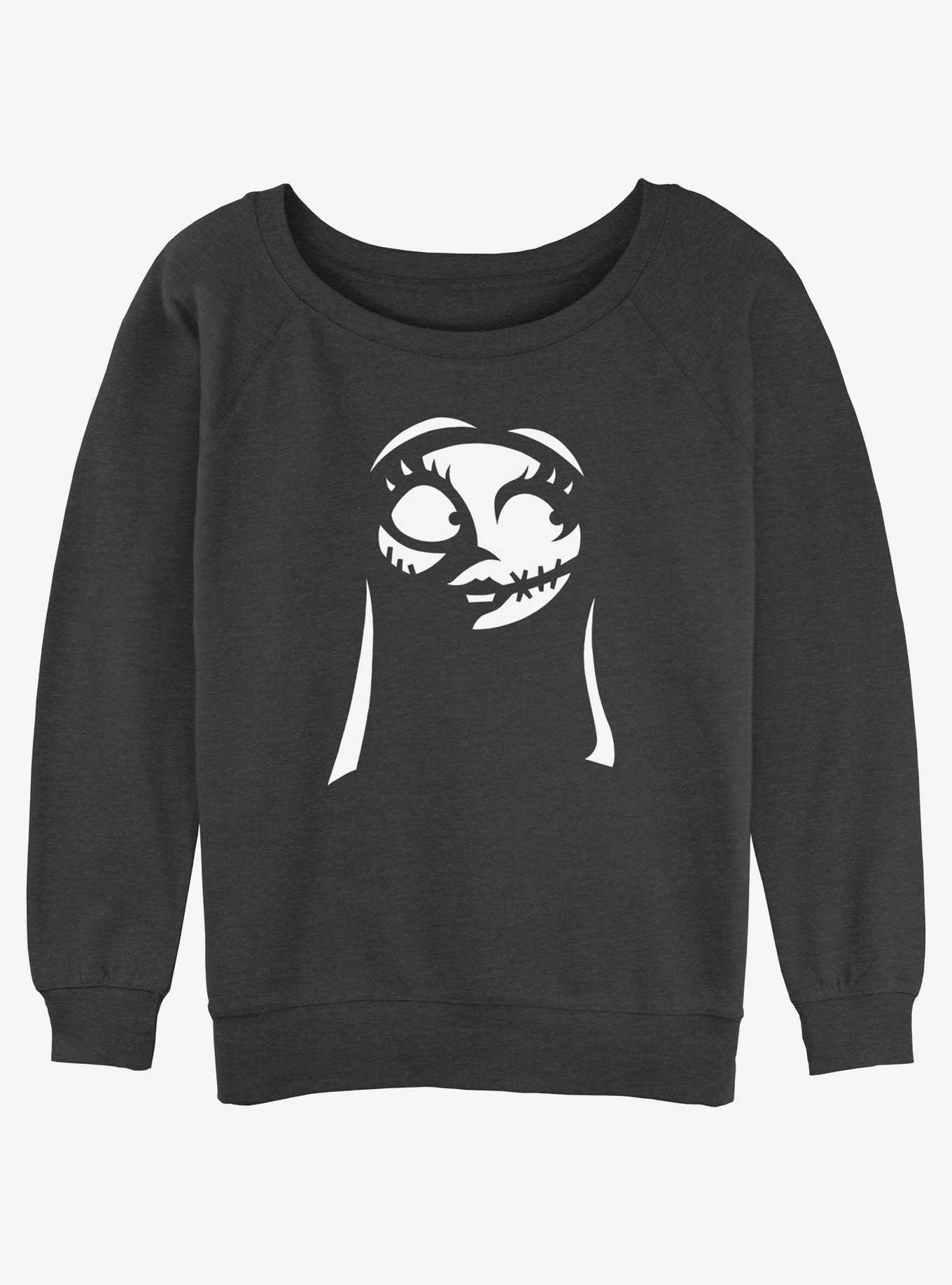 Disney The Nightmare Before Christmas Sally Cutout Girls Slouchy Sweatshirt, CHAR HTR, hi-res