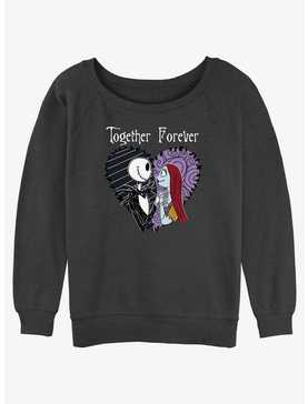 Disney The Nightmare Before Christmas Jack and Sally Together Forever Girls Slouchy Sweatshirt, , hi-res