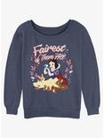 Disney Snow White and the Seven Dwarfs Fairest of Them All Girls Slouchy Sweatshirt, BLUEHTR, hi-res