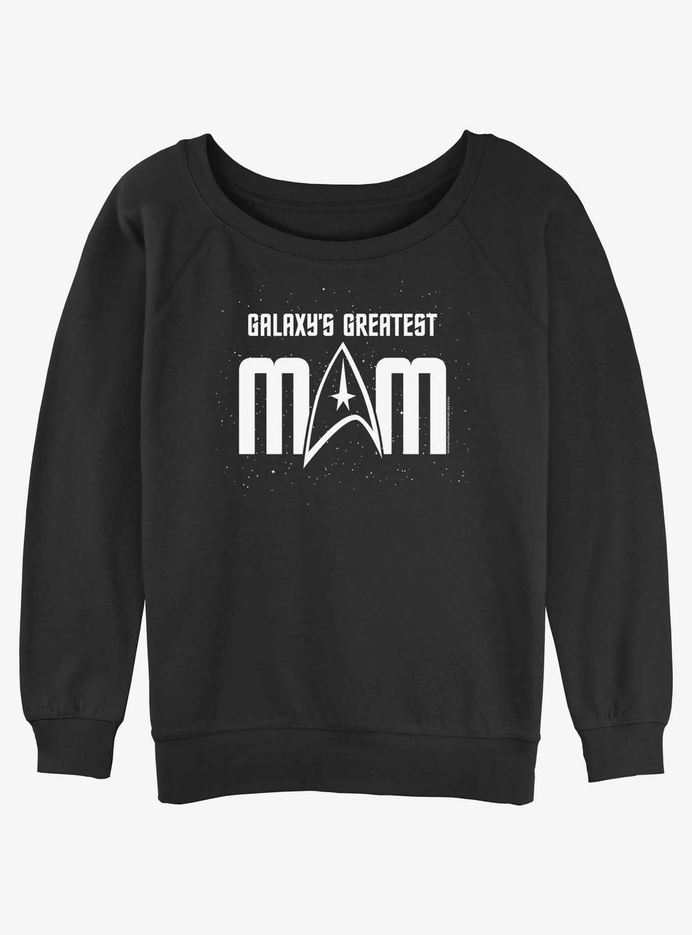 Star Trek Galaxy's Greatest Mom Girls Slouchy Sweatshirt, BLACK, hi-res