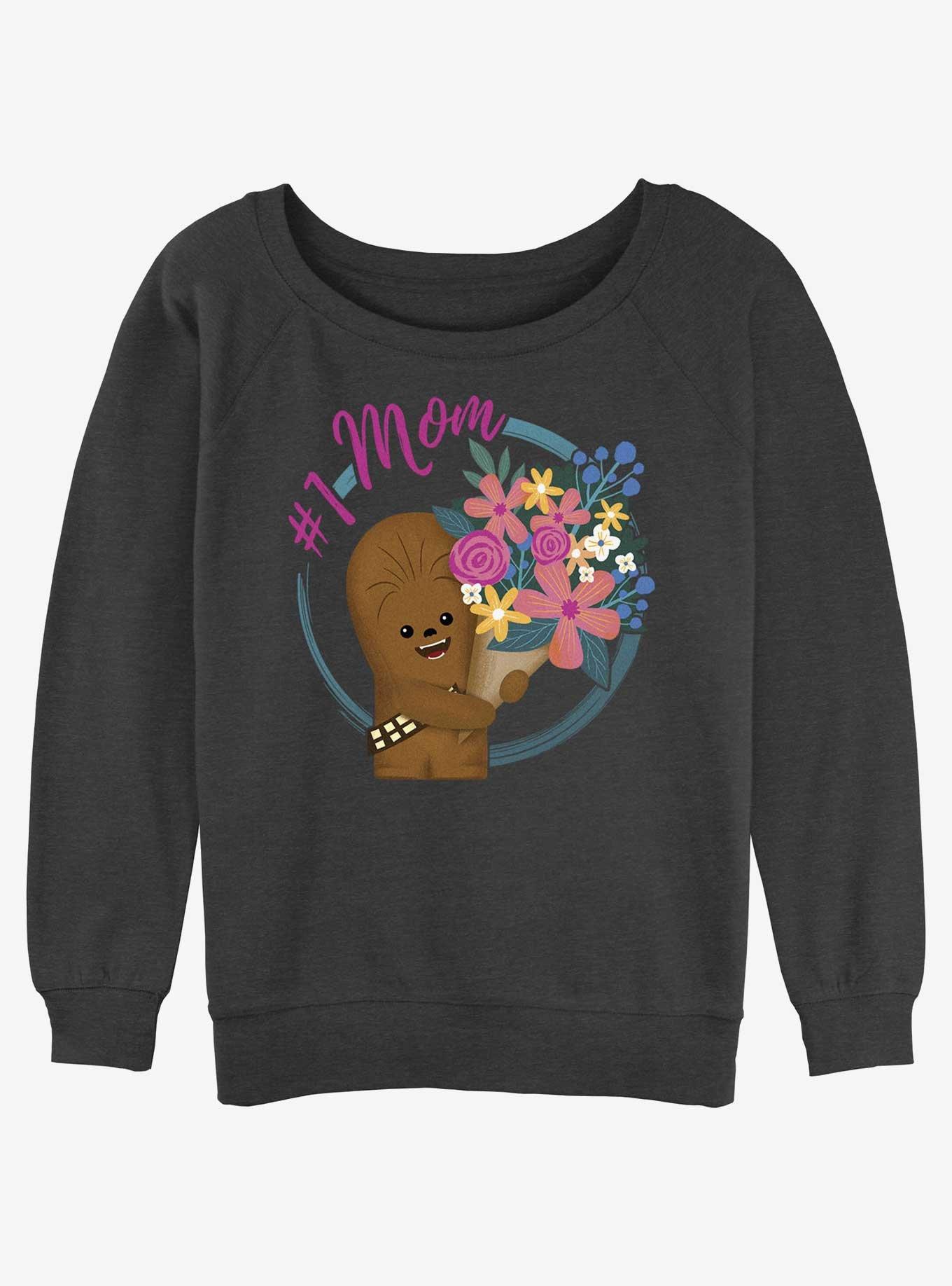 Disney Star Wars Chewie #1 Mom Girls Slouchy Sweatshirt