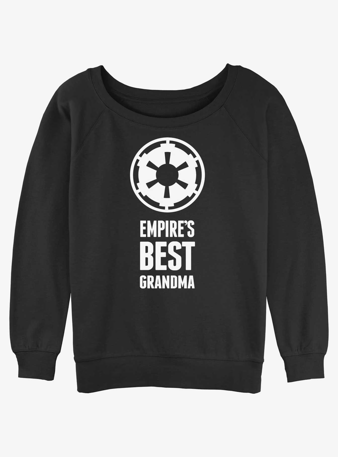 Disney Star Wars Empire's Best Grandma Girls Slouchy Sweatshirt, BLACK, hi-res