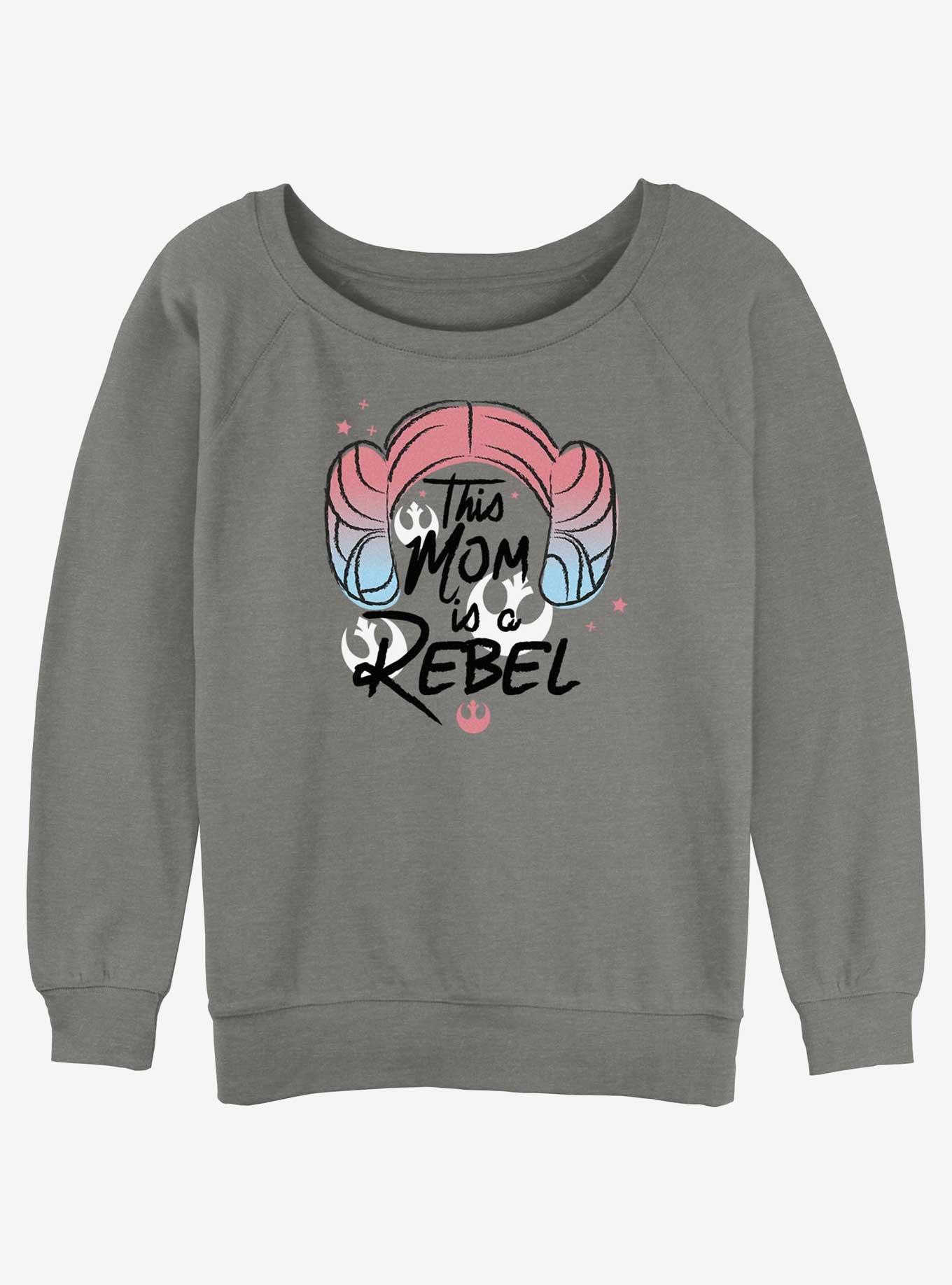 Disney Star Wars Leia Rebel Mom Girls Slouchy Sweatshirt, , hi-res