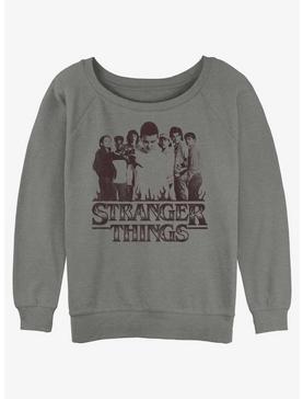 Stranger Things Group Focus Girls Slouchy Sweatshirt, , hi-res