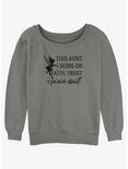 Disney Tinker Bell This Aunt Runs On Faith Trust and Pixie Dust Girls Slouchy Sweatshirt, GRAY HTR, hi-res