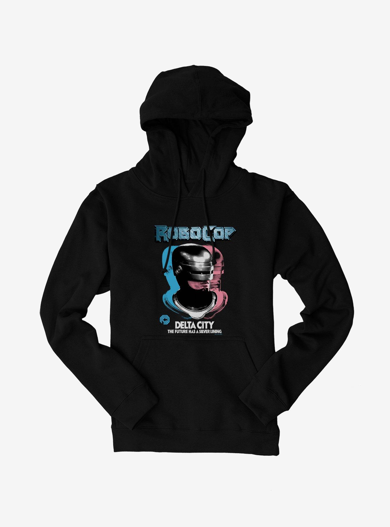 Robocop Delta City: The Future Has A Silver Lining Hoodie, BLACK, hi-res