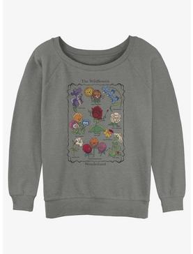 Plus Size Disney Alice In Wonderland The Wildflowers Womens Slouchy Sweatshirt, , hi-res