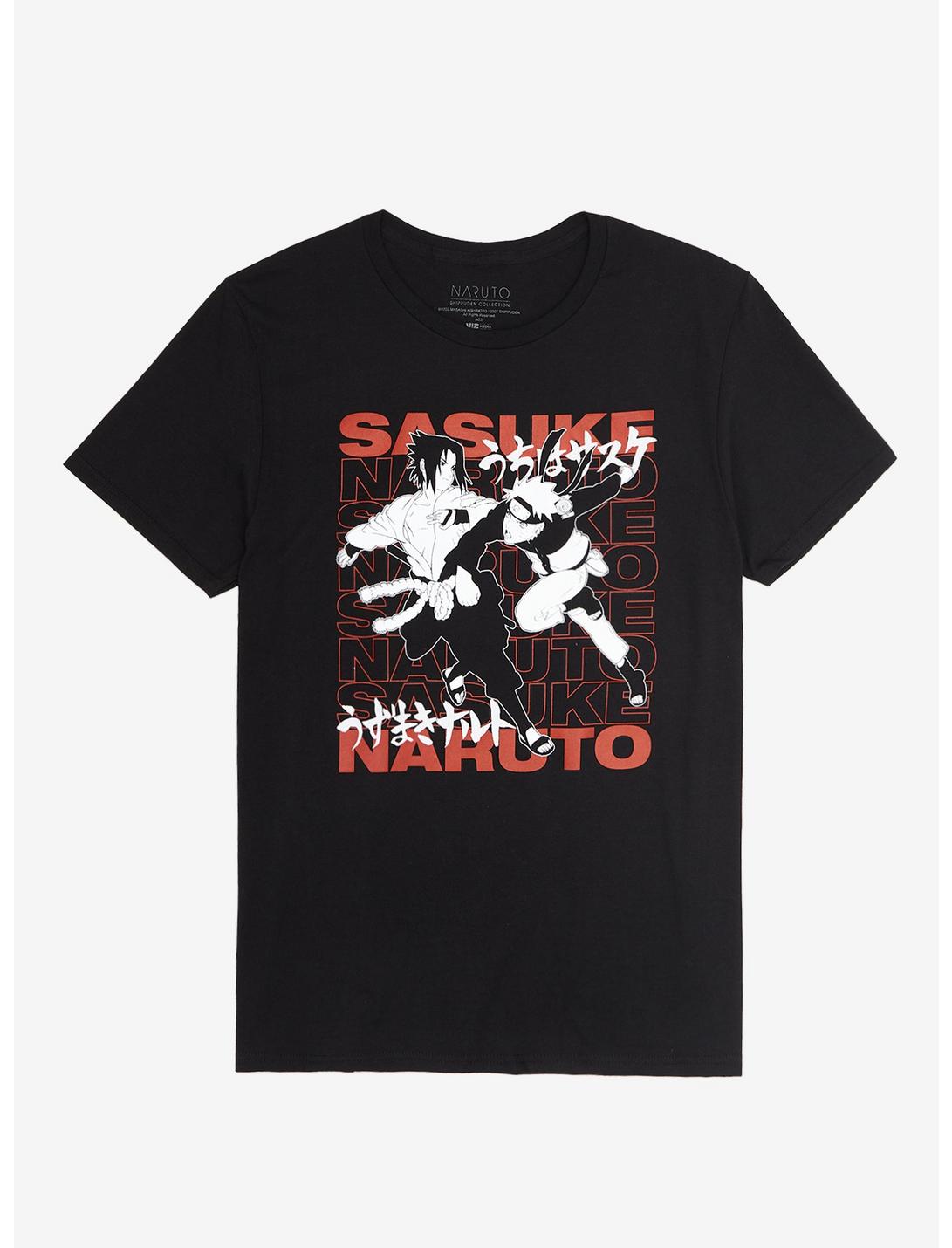 Naruto Shippuden Duo Names T-Shirt, BLACK, hi-res