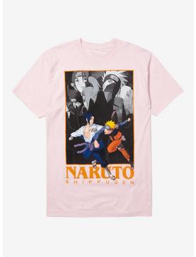 Plus Size Naruto Shippuden Duo Fight Collage Pink T-Shirt, , hi-res