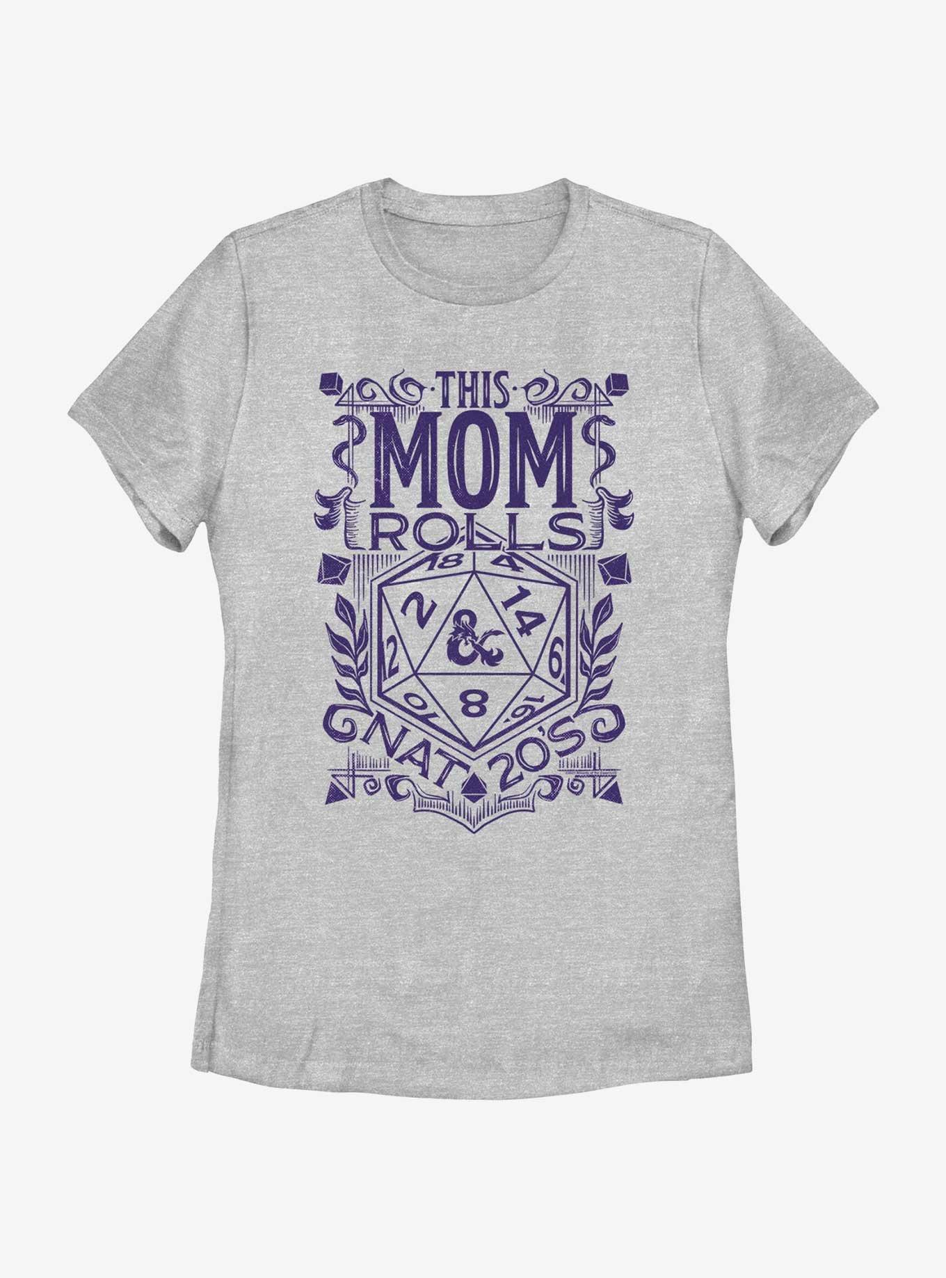 Dungeons & Dragons This Mom Rolls Nat 20's Womens T-Shirt, , hi-res