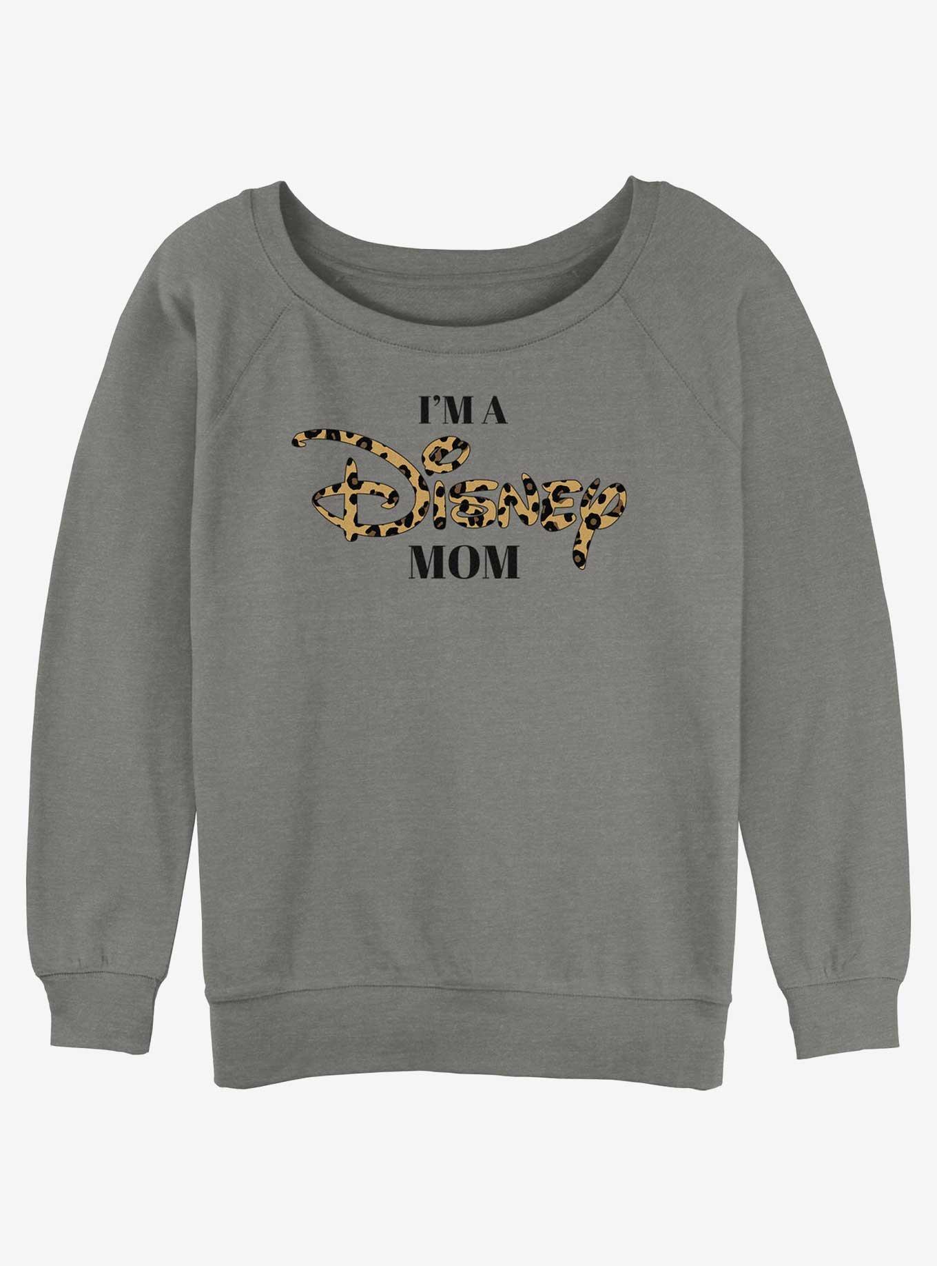 Disney Channel Leopard Print I'm A Disney Mom Womens Slouchy Sweatshirt, , hi-res