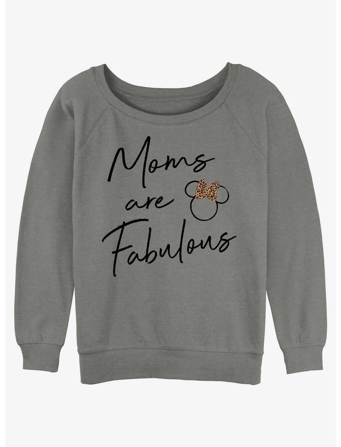 Disney Mickey Mouse Moms Are Fabulous Womens Slouchy Sweatshirt, GRAY HTR, hi-res