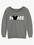 Disney Mickey Mouse Home Womens Slouchy Sweatshirt, GRAY HTR, hi-res
