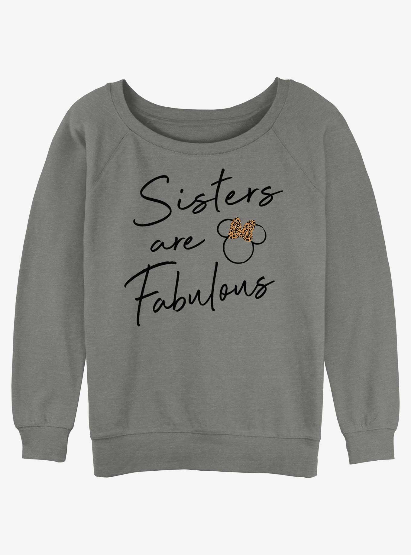 Disney Minnie Mouse Sisters Are Fabulous Womens Slouchy Sweatshirt, , hi-res