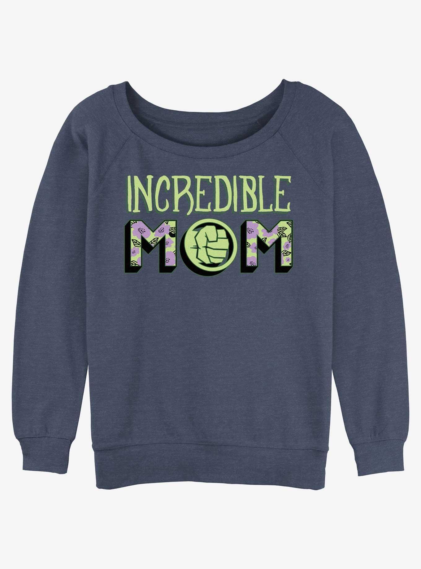 Marvel Incredible Hulk Mom Womens Slouchy Sweatshirt, BLUEHTR, hi-res