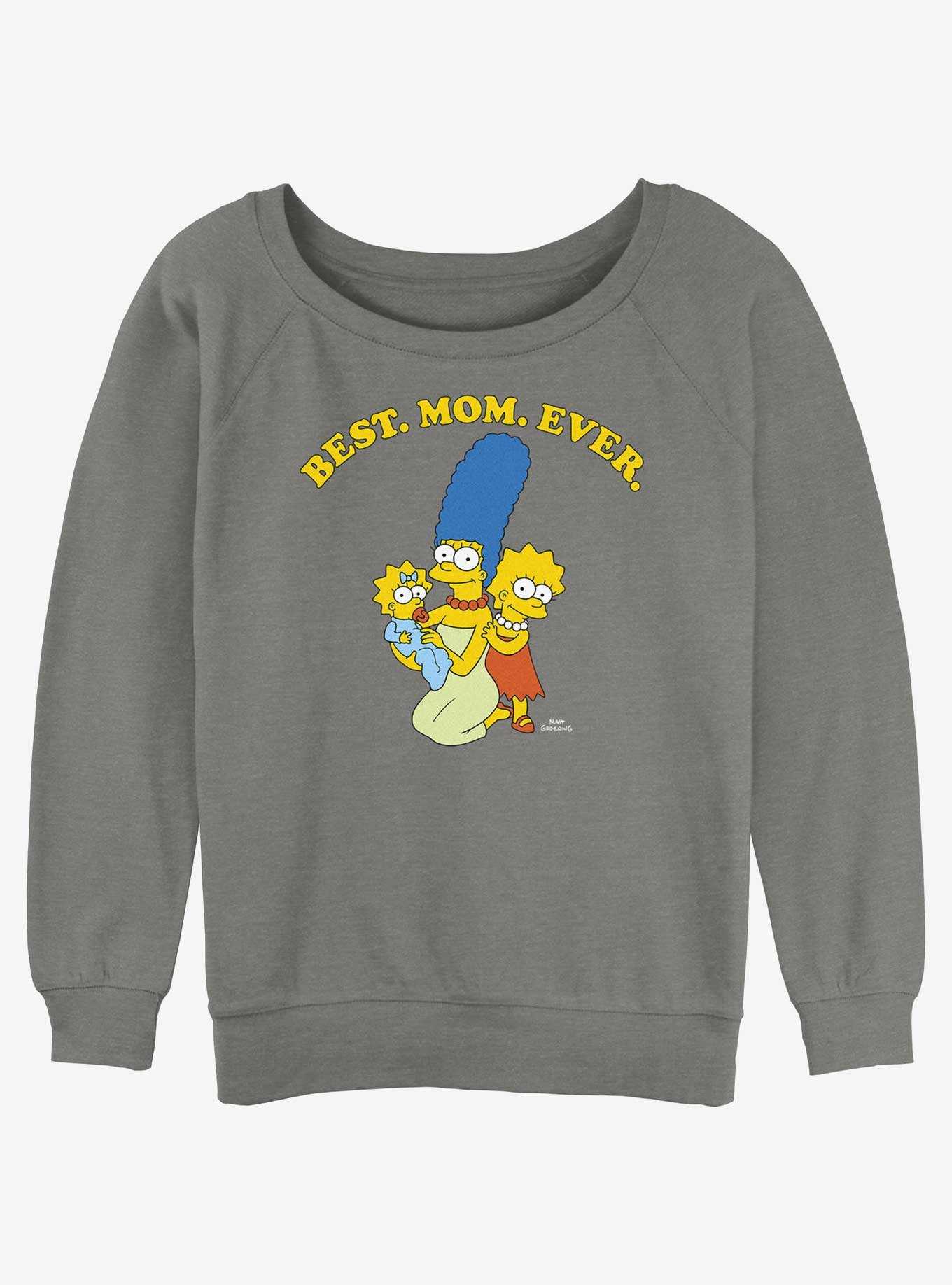 The Simpsons Marge and Kids Best Mom Ever Womens Slouchy Sweatshirt, , hi-res