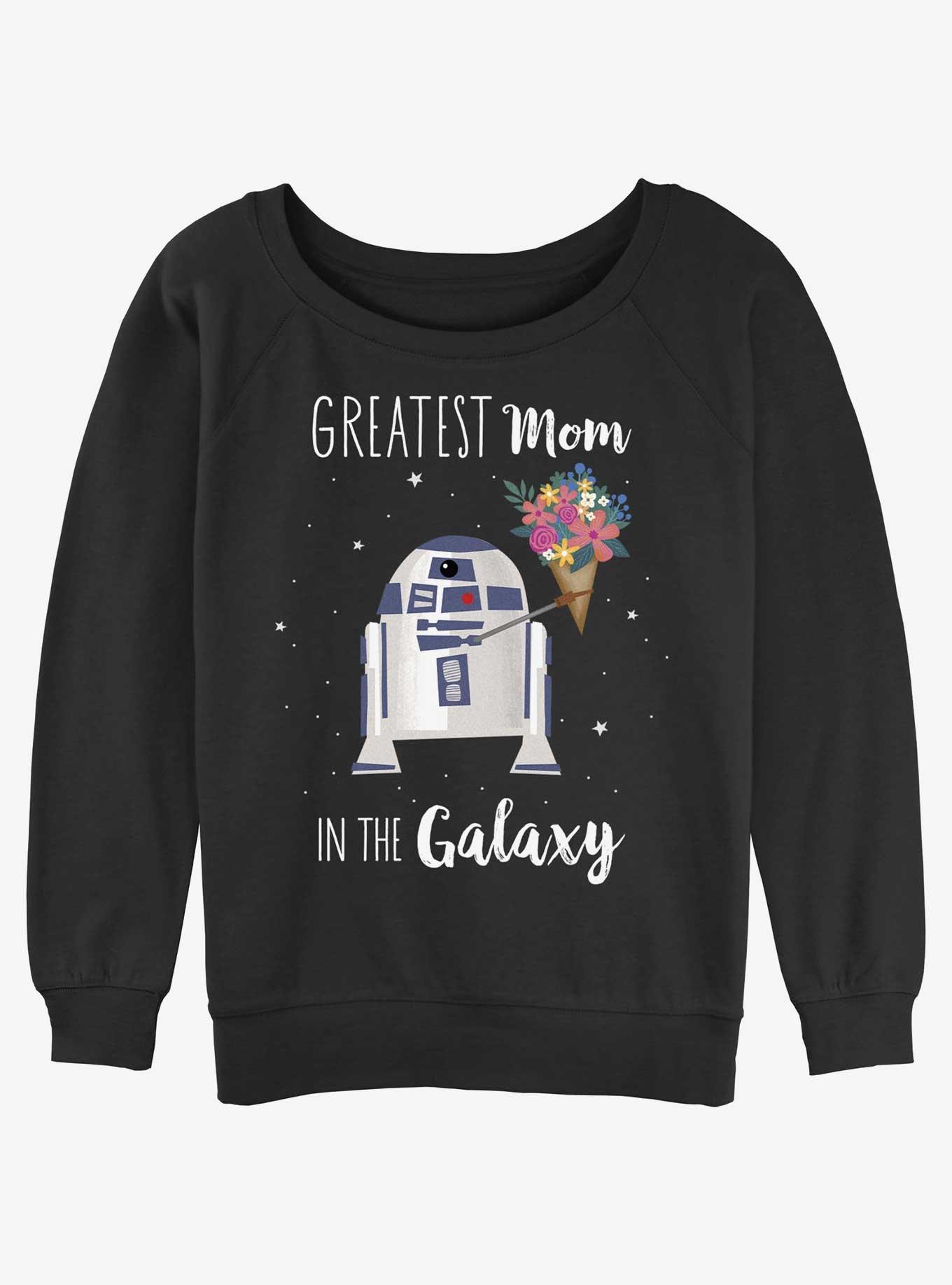 Disney Star Wars R2-D2 Greatest Mom Womens Slouchy Sweatshirt, BLACK, hi-res