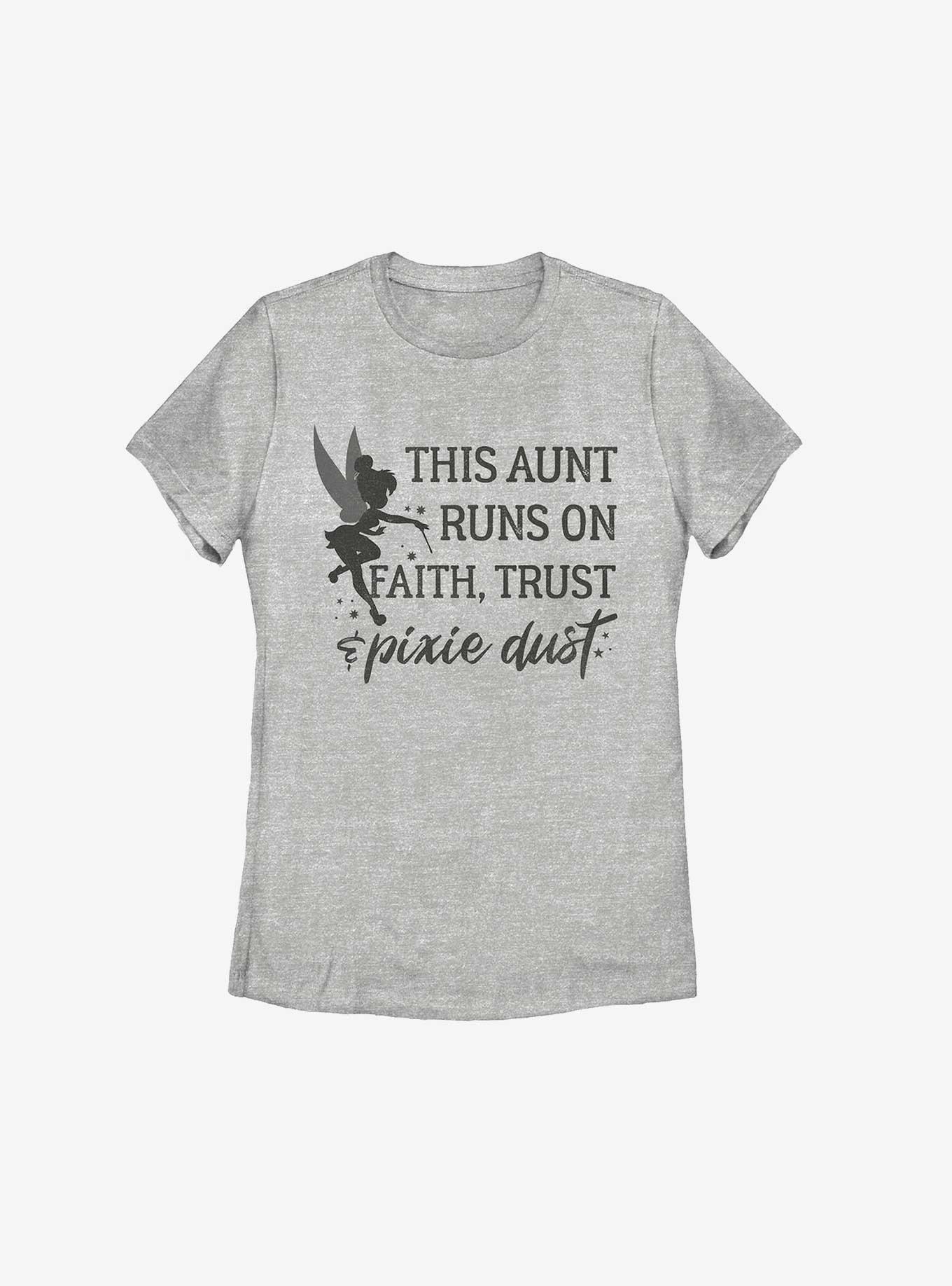 Disney Tinker Bell This Aunt Runs On Faith Trust and Pixie Dust Womens T-Shirt, ATH HTR, hi-res