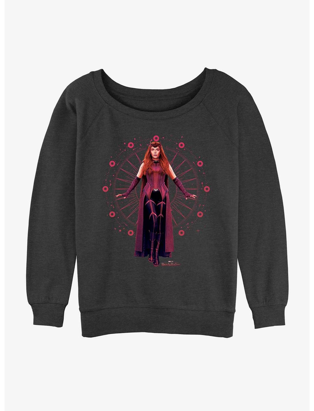 Marvel WandaVision Scarlet Witch Celestial Rising Womens Slouchy Sweatshirt, CHAR HTR, hi-res