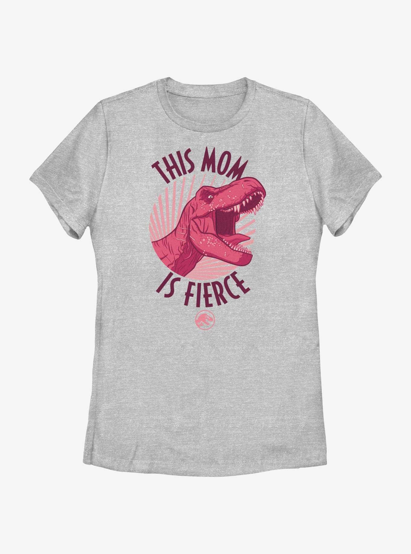 Jurassic Park This Mom Is Fierce Womens T-Shirt, ATH HTR, hi-res