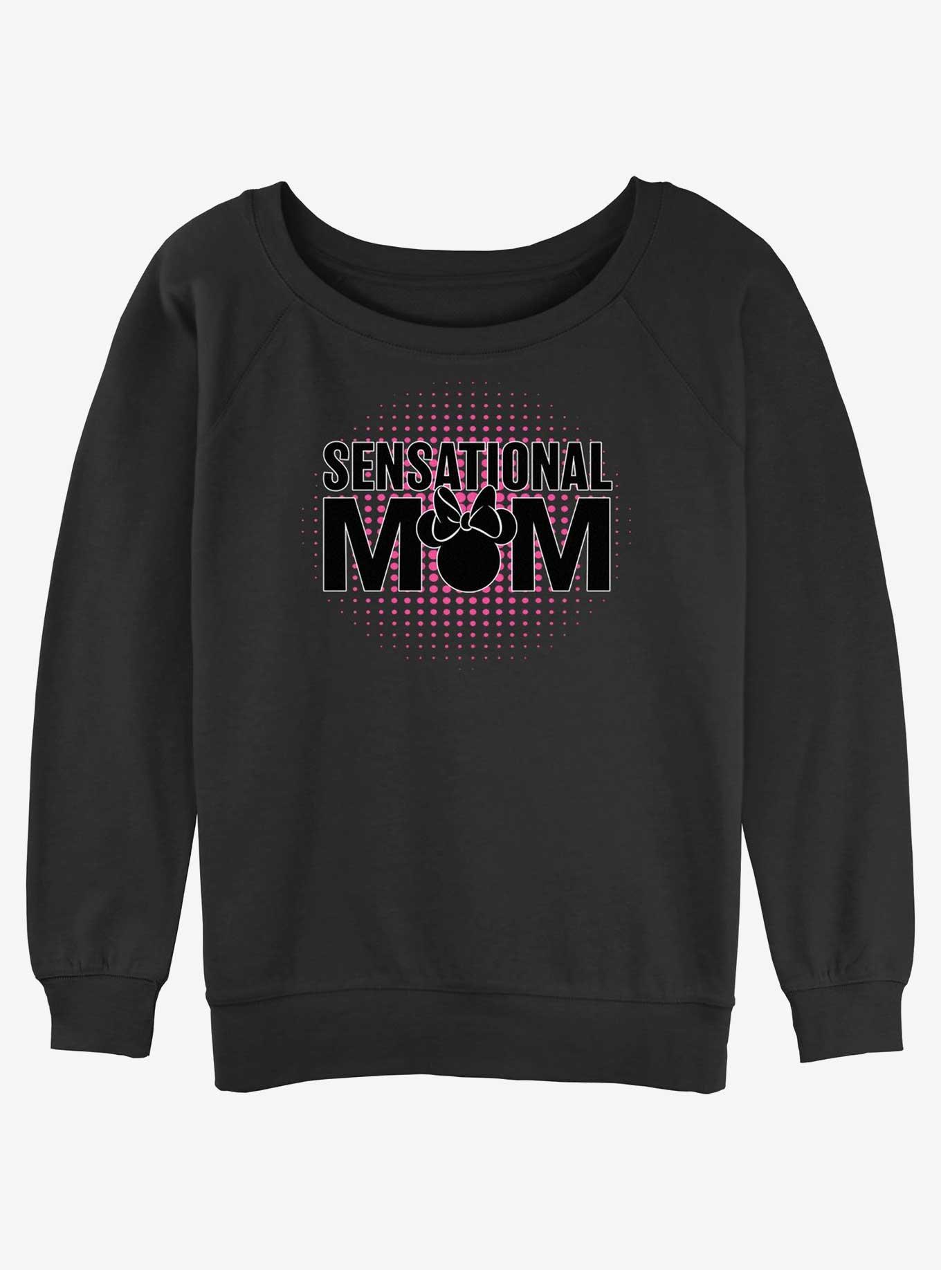 Disney Mickey Mouse Sensational Mom Womens Slouchy Sweatshirt, BLACK, hi-res