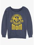 Marvel Captain Marvel Legendary Mom Badge Womens Slouchy Sweatshirt, BLUEHTR, hi-res