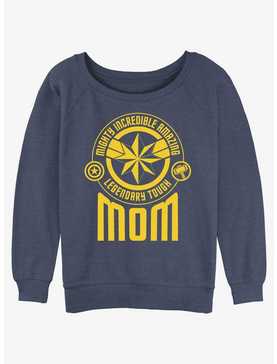 Marvel Captain Marvel Legendary Mom Badge Womens Slouchy Sweatshirt, , hi-res