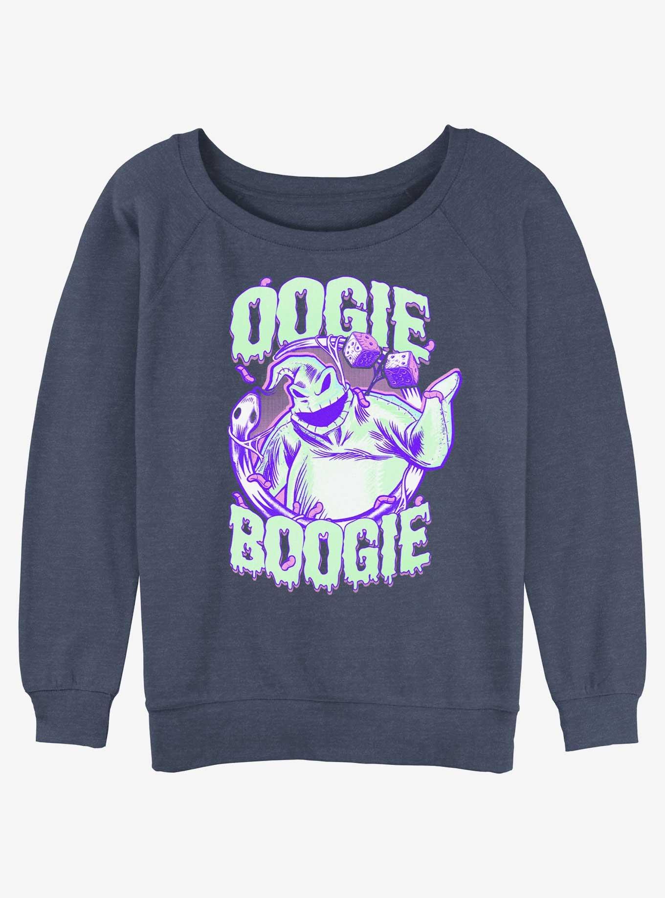 Disney The Nightmare Before Christmas Oogie Boogie Womens Slouchy Sweatshirt, BLUEHTR, hi-res
