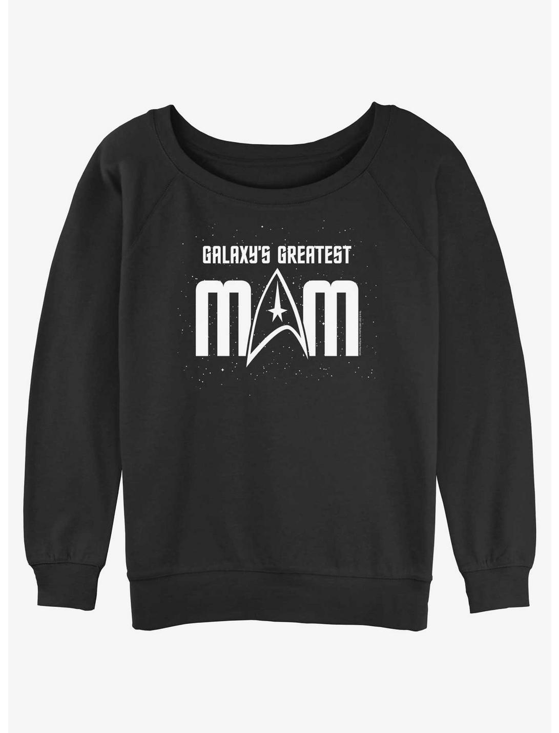 Star Trek Galaxy's Greatest Mom Womens Slouchy Sweatshirt, BLACK, hi-res