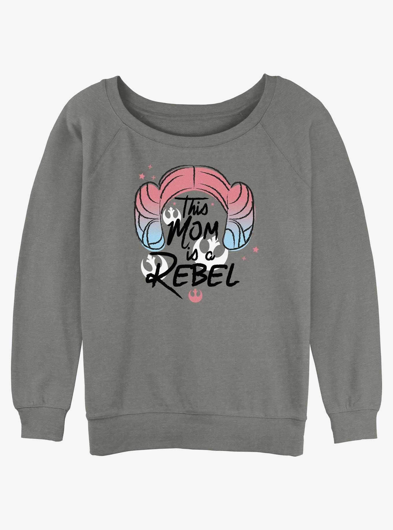 Disney Star Wars Leia Rebel Mom Womens Slouchy Sweatshirt, , hi-res